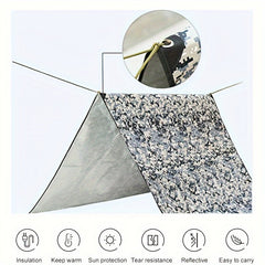 82x69in Heavy Duty Camping Heat Insulation Space Blanket Reusable