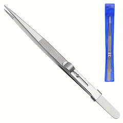 Stainless Steel Industrial Tweezers w/ Locking Function