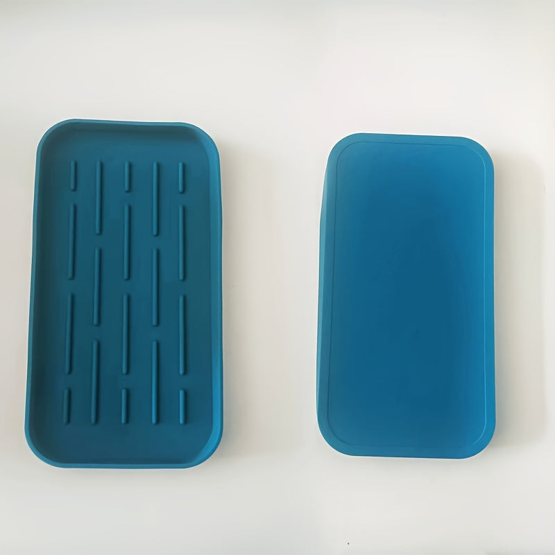 Silicone Draining Tray Kitchen Bathroom Storage Shelf