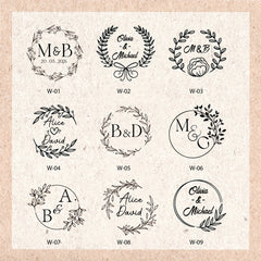 Personalized Wedding Stamp - Durable Plastic - Custom Address Logo Brand