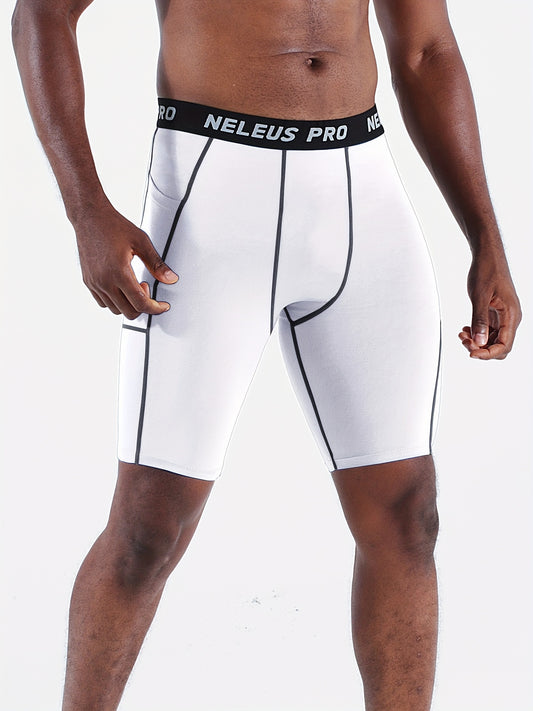 Men's Compression Shorts with Pocket for Gym Sports Running