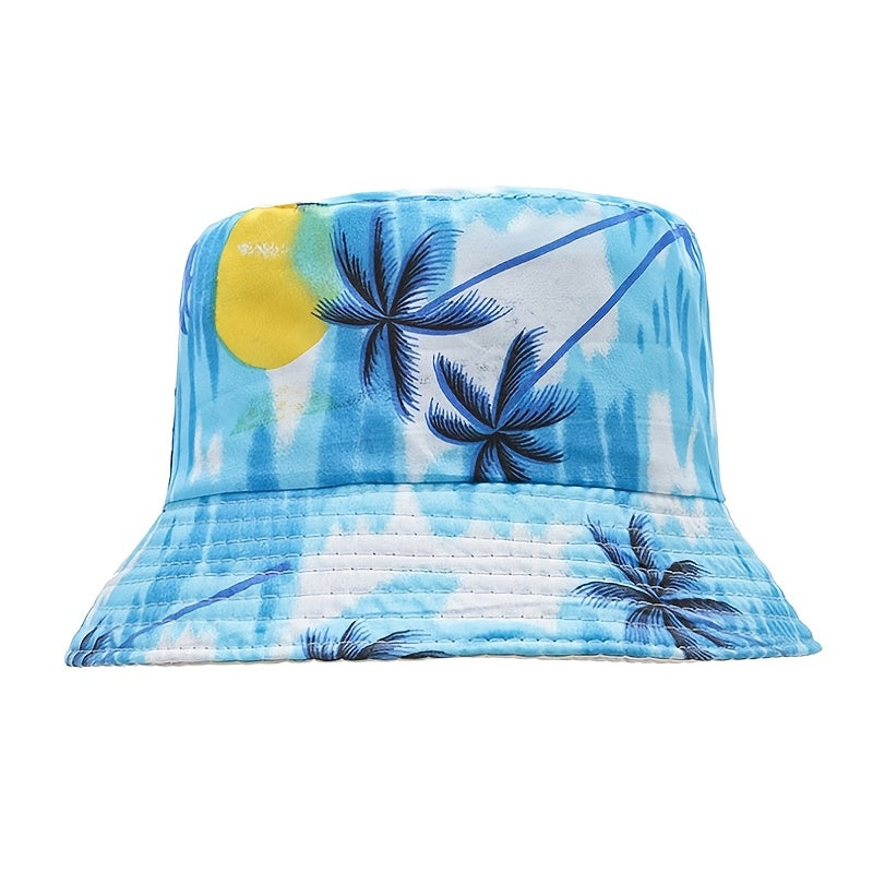 Graffiti Print Cotton Bucket Hat Hip Hop Basin Hat Outdoor Sunscreen Travel