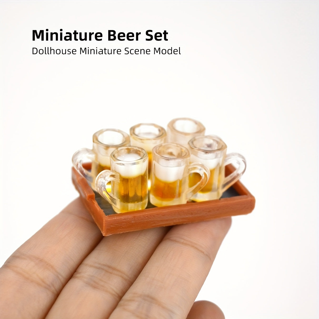 Beer Mugs 1:12 Scale Dollhouse Accessories ABS Material Mixed Simulation Beer Mo