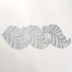 Heat Insulating PVC Table Mat with Hollow Leaf Design
