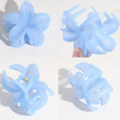 4pcs Flower Hair Claw Solid Banana Clip Hairgrip