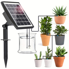 Solar Drip Irrigation Kit System w/ Timer Indoor/Outdoor