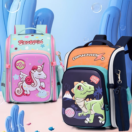 Kids Dino Unicorn Backpack Lightweight Schoolbag for Boys Girls