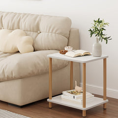 2 Layer Bedside Table with Side Table & Storage Space