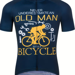 Men's Cycling Jersey Short Sleeve Breathable Bicycle Jersey With 3 Back Pockets