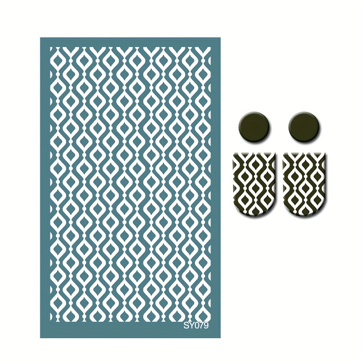 1pc 15X9cm Silk Screen Printing Template for Clay Earrings DIY
