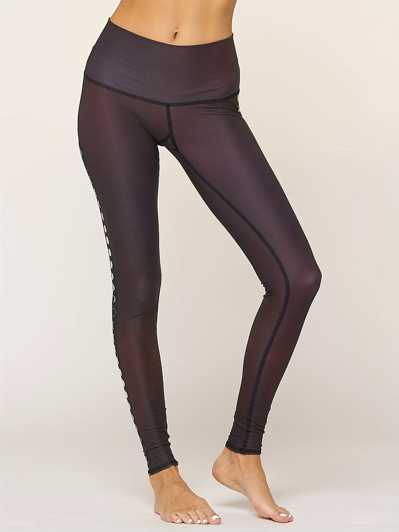  Moon Print High Rise Yoga Leggings