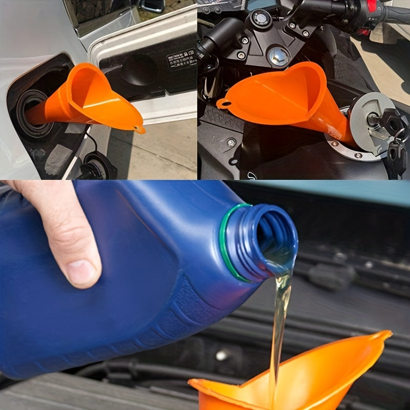 4Pcs Long Neck Funnel Car Gasoline Filling Tools Plastic Splash-proof