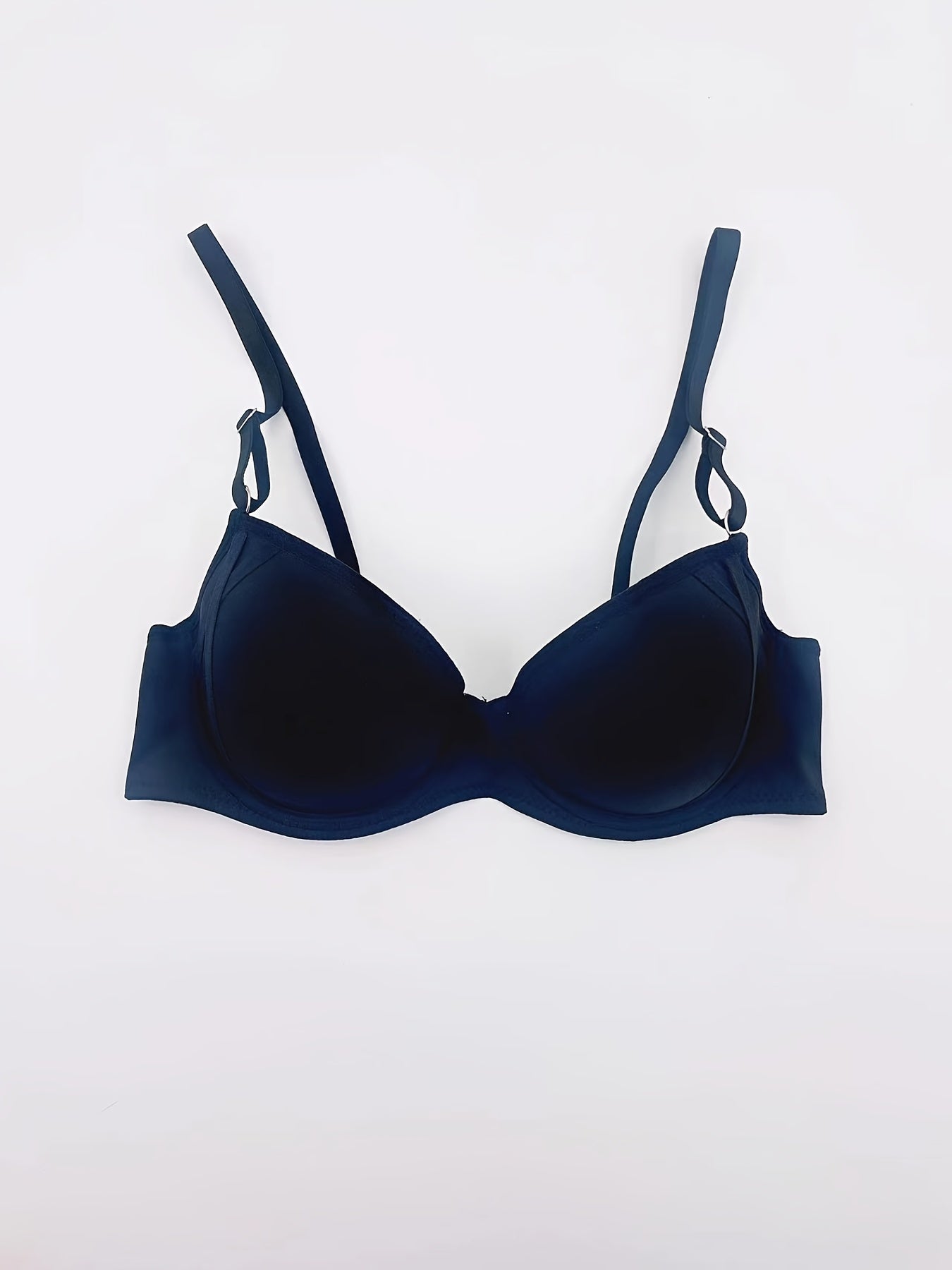 2 Pcs Glossy Push Up Bras Micro Elastic Underwire Lingerie