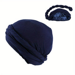 Ethnic Style Men's Turban Hat Soft Elastic Wrapped Head Hat
