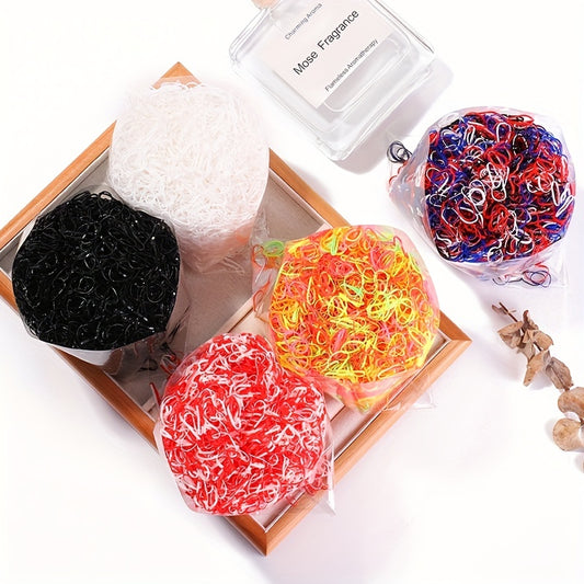 1500pcs Colorful Hair Ties Bands Decorative Hair Accessories Set for Baby Girls