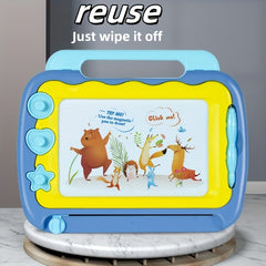 Large Magnetic Drawing Board for Kids with Magnetic Wand