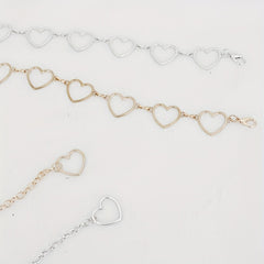 Hollow Heart Decor Waist Chain Belt Hip hop Street Style
