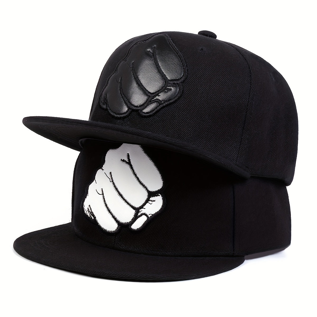 Fist Patched Baseball Cap Outdoor Sun Hat Flat Brim Cap