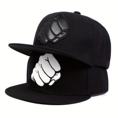 Fist Patched Baseball Cap Outdoor Sun Hat Flat Brim Cap