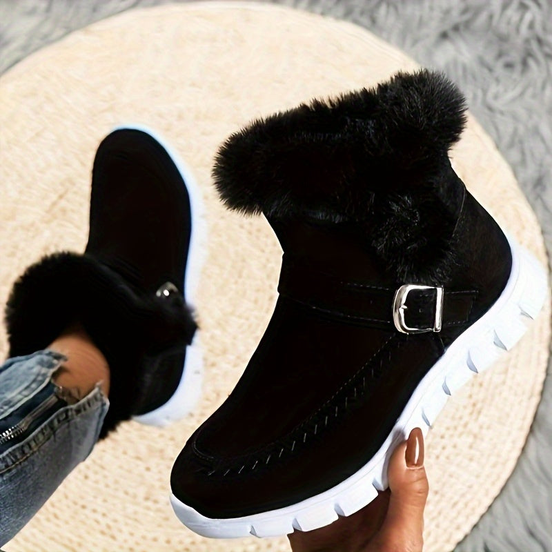 Women's Winter Snow Boots Faux Fur Lining Non slip Outdoor Bootie