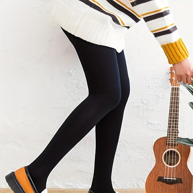Plush Lined Tights Opaque High Waist Thermal Elastic Leggings