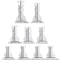 Chess Resin Silicone Mold 16pcs 3D Upgrade Kit Full Size Epoxy Molds