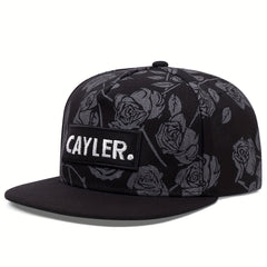 Men's Alphabet Embroidery Hip Hop Flat Brim Hat