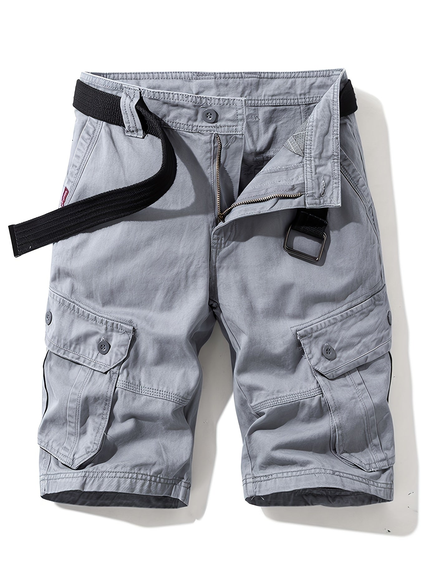 Men's Cotton Drawstring Shorts With Button Pockets for Summer