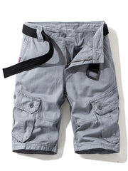 Men's Cotton Drawstring Shorts With Button Pockets for Summer