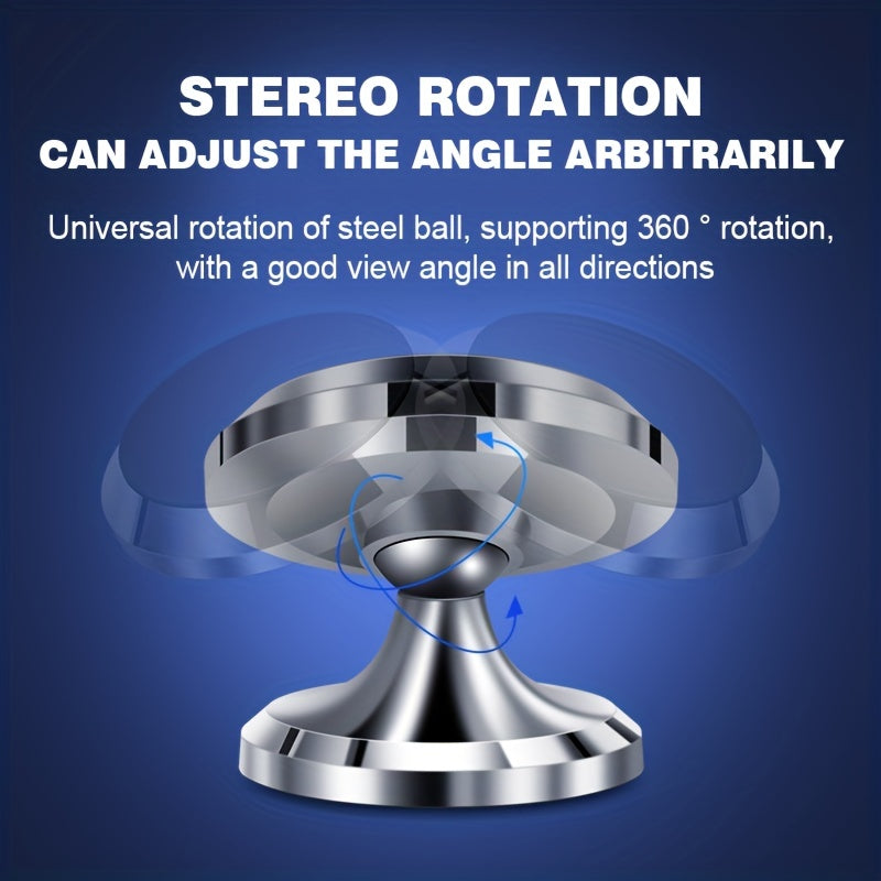 Magnetic Car Phone Holder Mount 360-Degree Rotation Dashboard Suction Cup