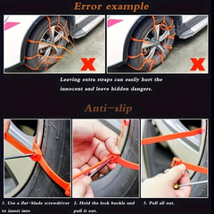 15pcs Snow Tire Chain Car Cable Tire Non slip Wear-resistant Mud Chain