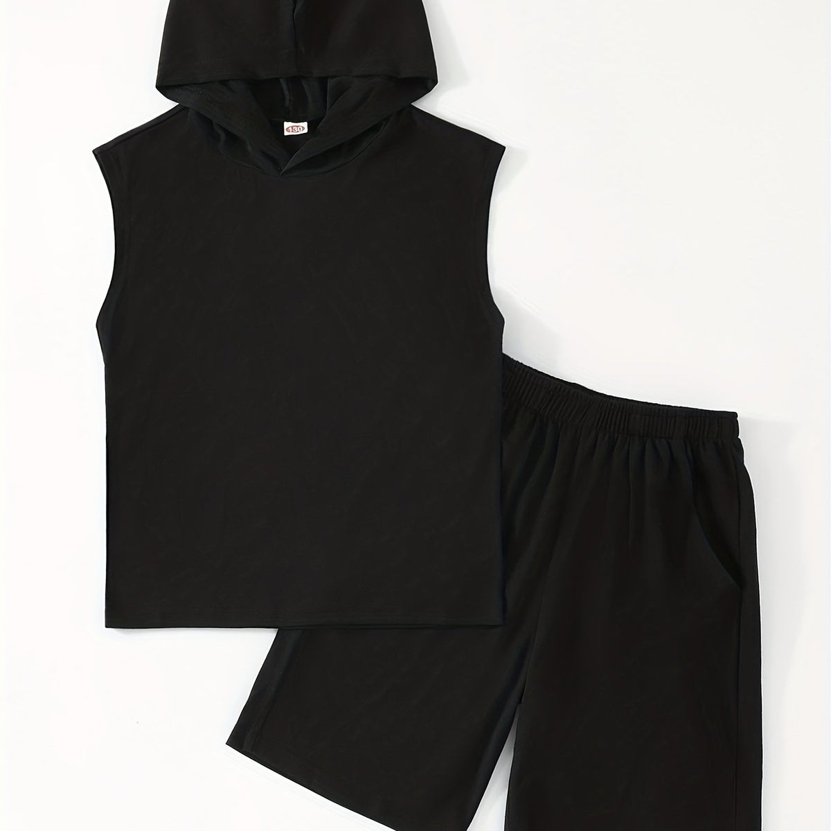 Boys Casual Hooded Tank Top & Shorts Set Summer Clothes