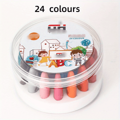 12 24 36 Plastic Hole Crayons Correct Grip Washable No Dirty Hands