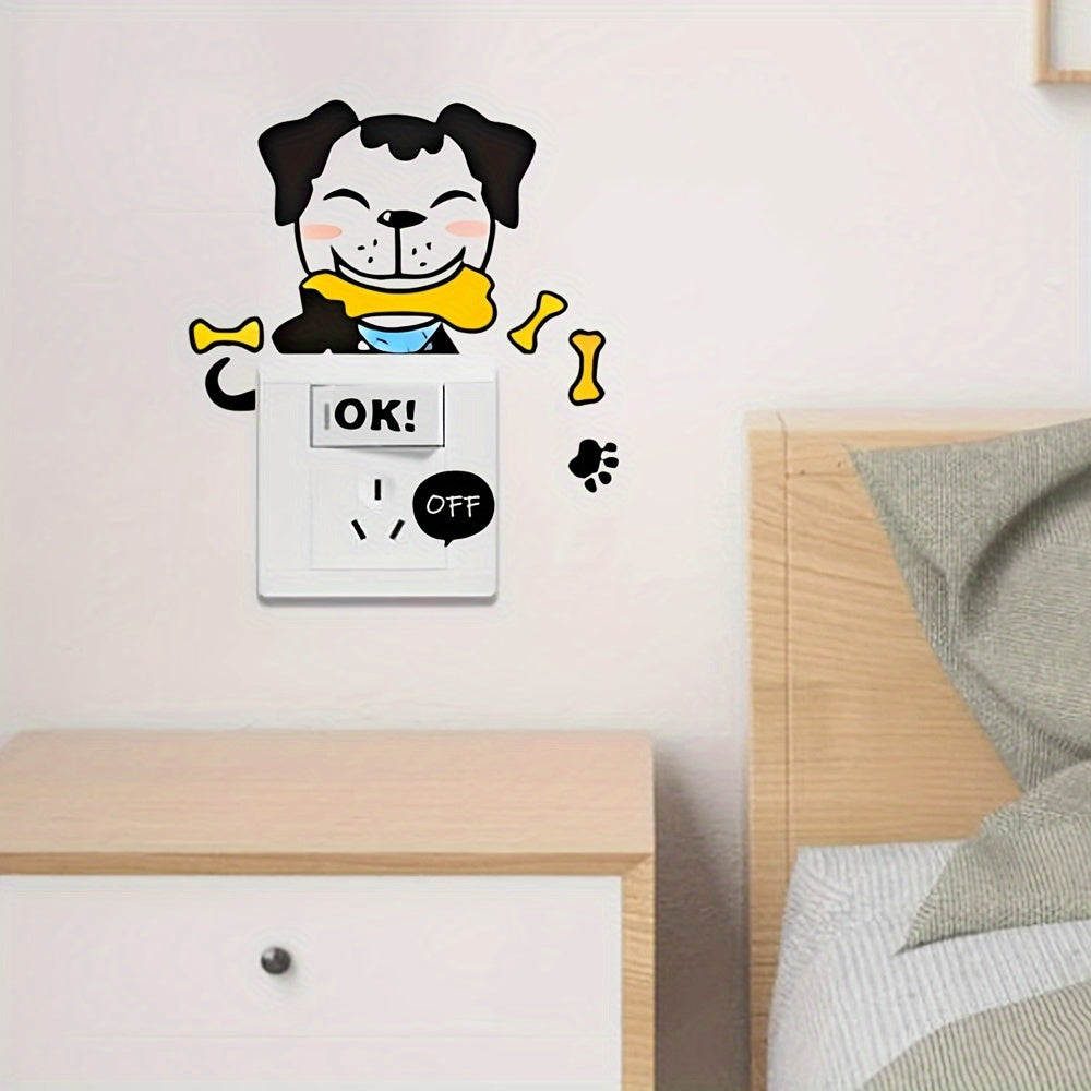 Puppy Switch Decorative Self-adhesive Sticker Home Decor