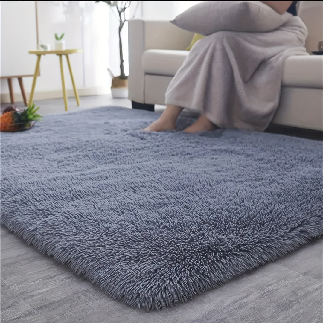 Soft Plush Rug Rectangle Shape Living Room Bedroom Carpet