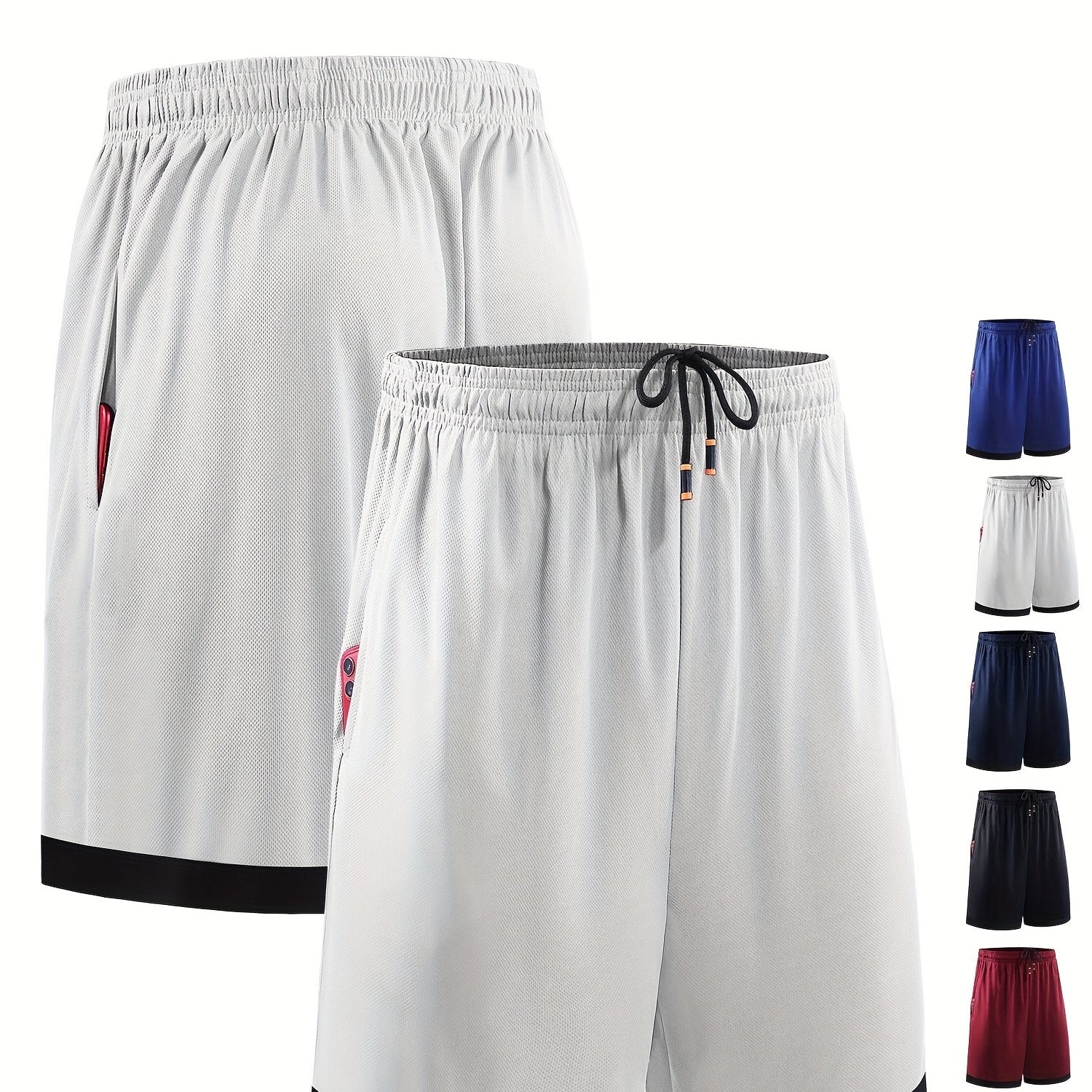 Men's Basketball Shorts Running Marathon Loose Capris Large Casual Mesh