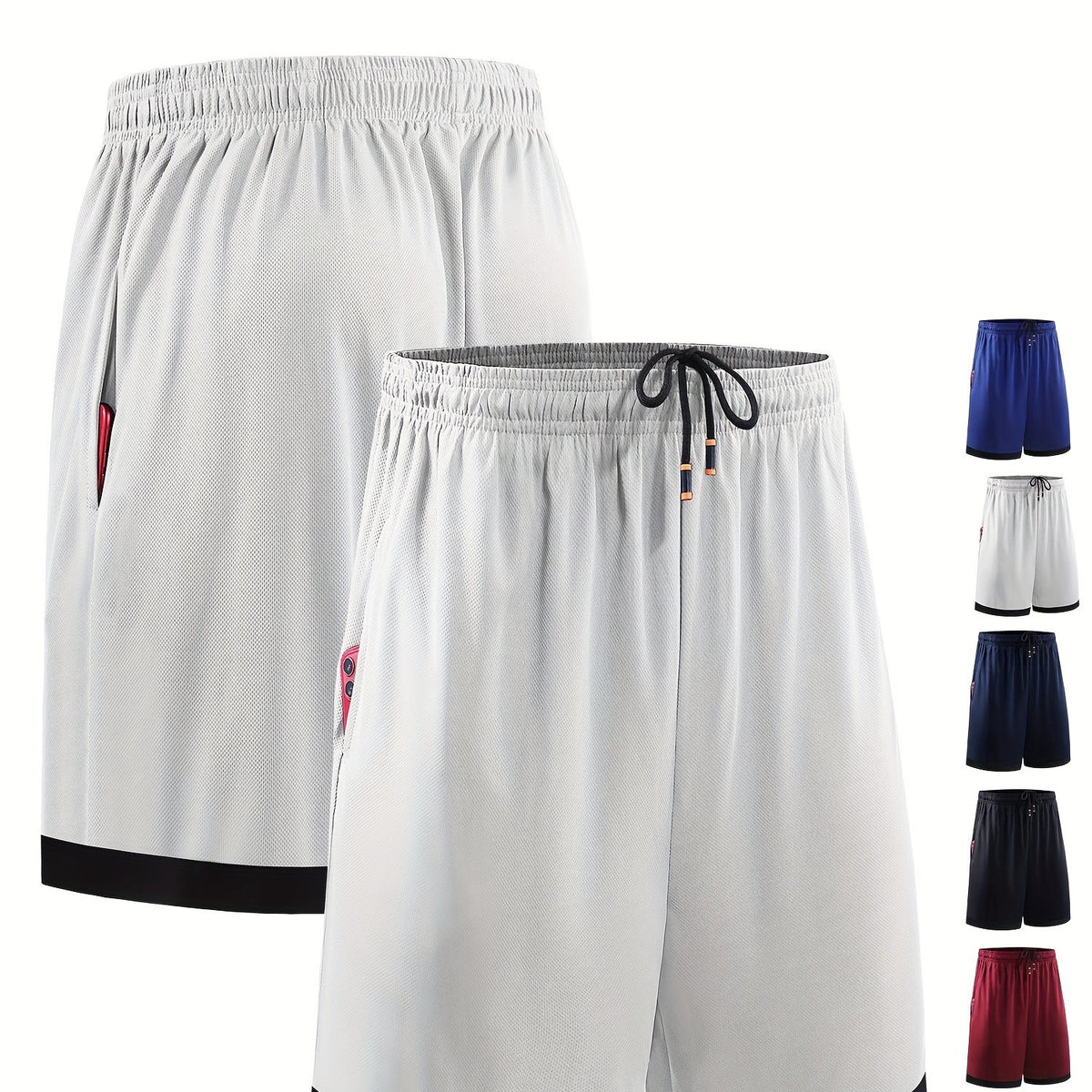 Men's Basketball Shorts Running Marathon Loose Capris Large Casual Mesh