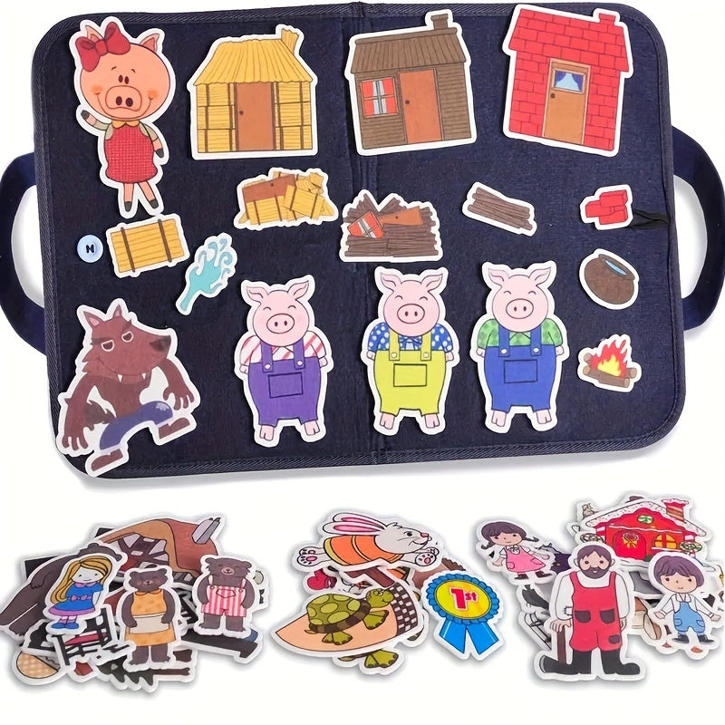 Kids' Felt Story Board Set Interactive Animal Playset Halloween Christmas