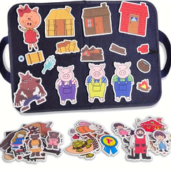 Kids' Felt Story Board Set Interactive Animal Playset Halloween Christmas