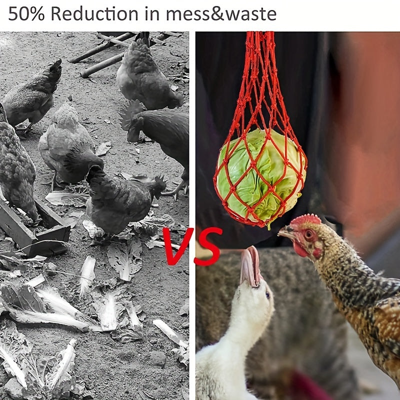 Hanging Chicken Feed Fruit Vegetable Mesh Bag