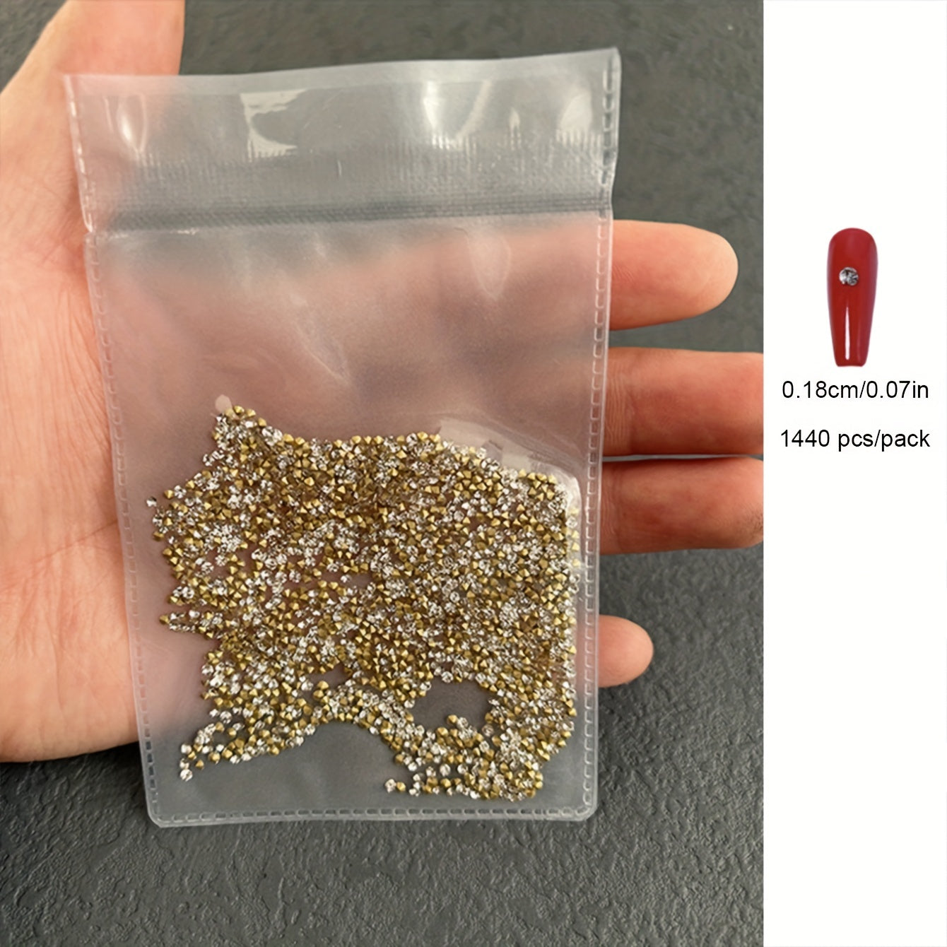 400 pcs Clear Diamond Rhinestones for Nail Art and Crafts