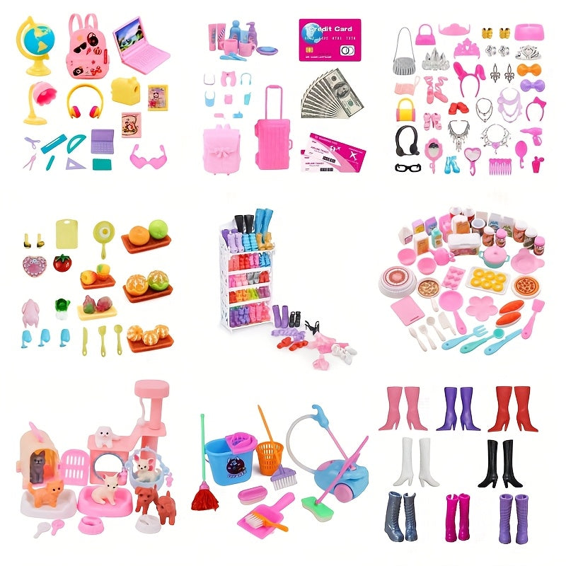 QSMARTOY Dollhouse Accessory Set DIY Educational Toy