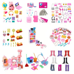 QSMARTOY Dollhouse Accessory Set DIY Educational Toy