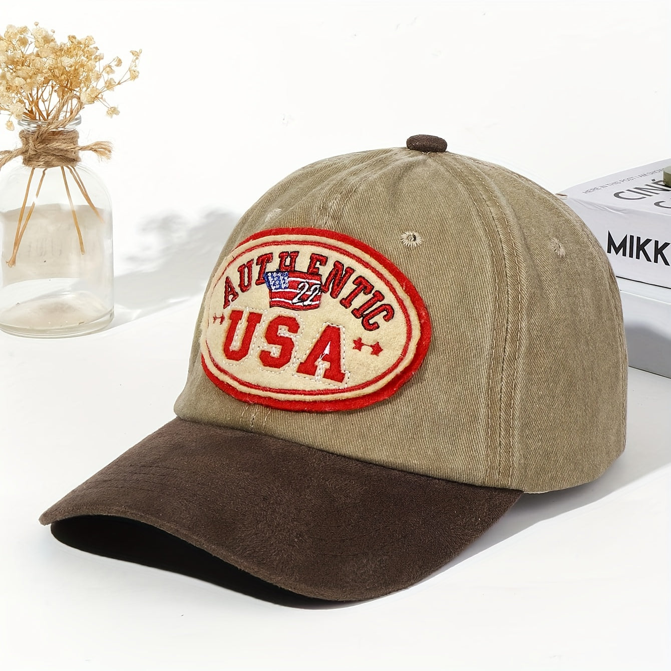 Embroidered Distressed Baseball Cap