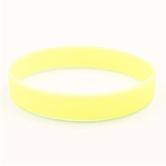 6 Pcs Solid Luminous Silicone Bracelet for Party
