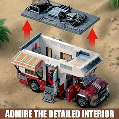 RV Building Blocks Set Assembly Model Toy High ABS Material DIY Creative Gift