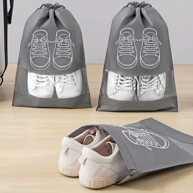 5pcs Shoe Storage Bags Drawstring Dustproof Pouches Shoes Protection Bag