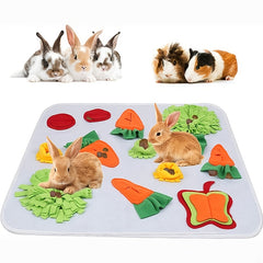 Interactive Rabbit Sniffing Pad Toy Feeding Mat