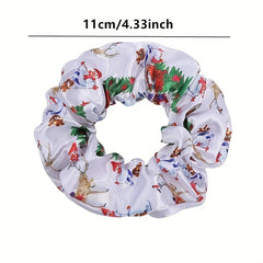 5pcs Christmas Charm Scrunchie Hair Tie Ponytail Holder