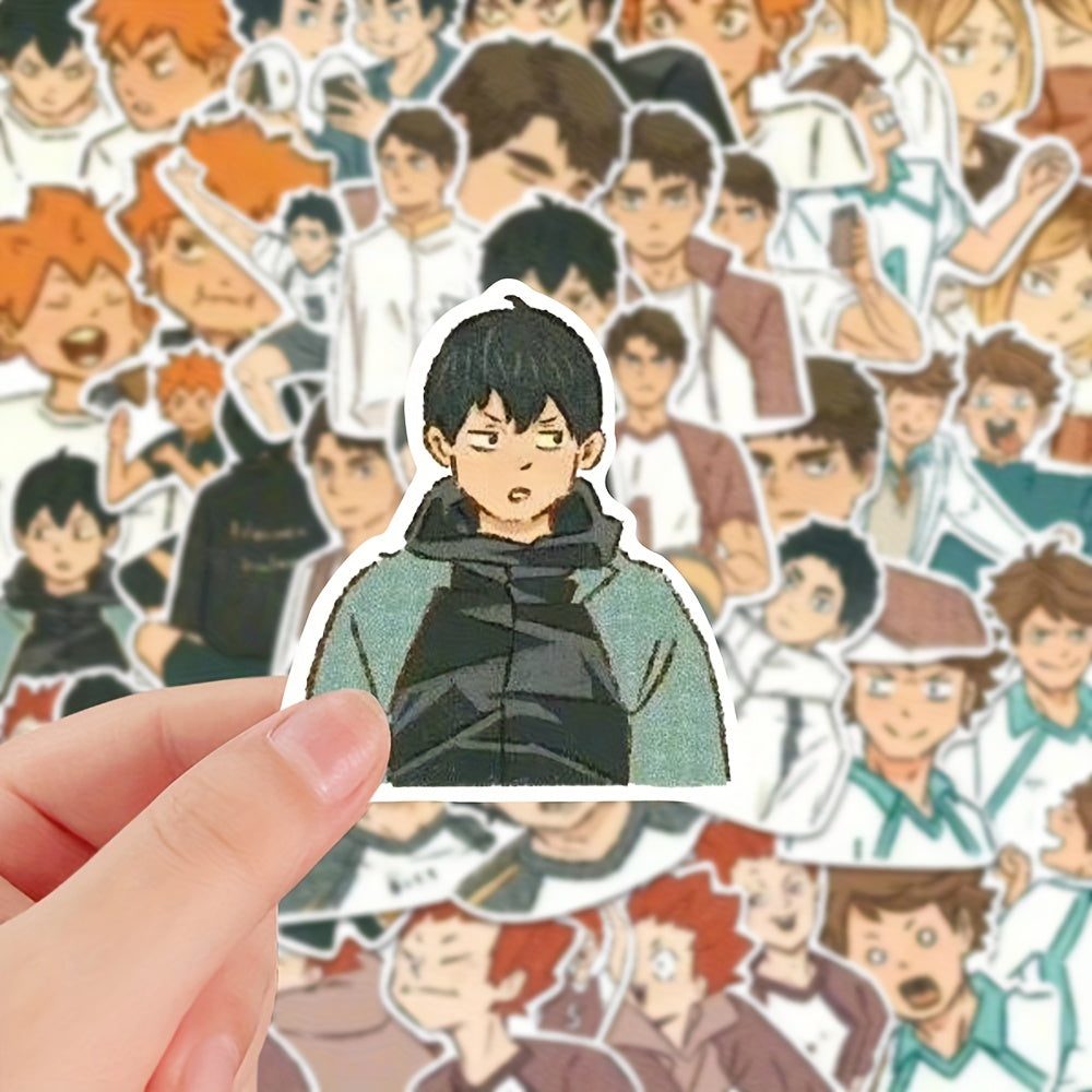 54pcs Anime Cartoon Stickers For Mobile Phone Case Luggage Notebook